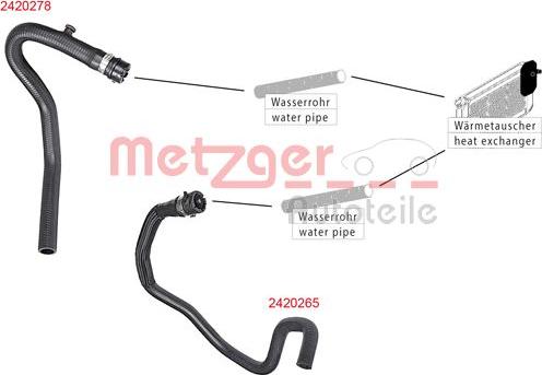 Metzger 2420265 - Шланг радиатора autosila-amz.com