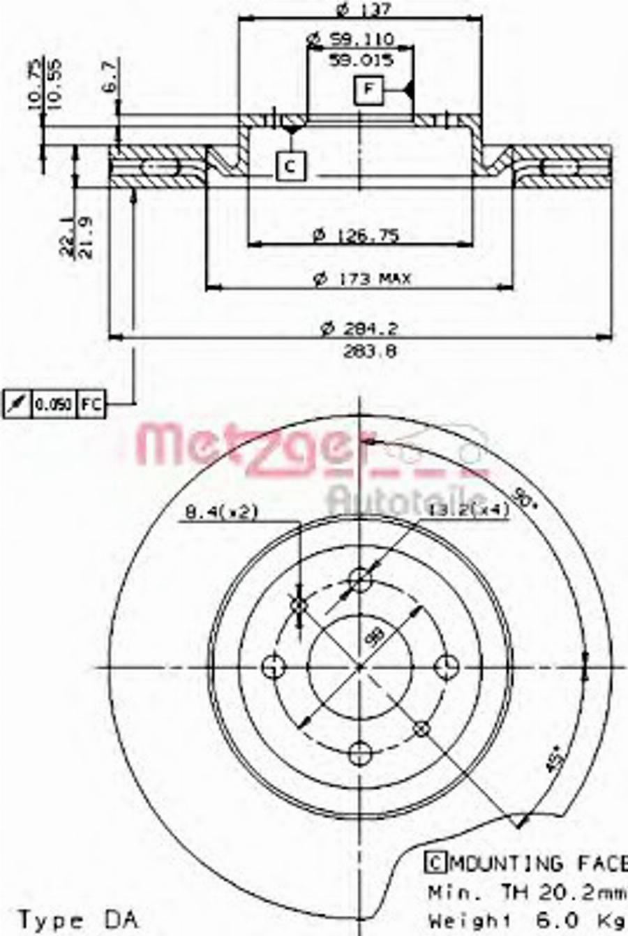 Metzger 24273E - Тормозной диск autosila-amz.com