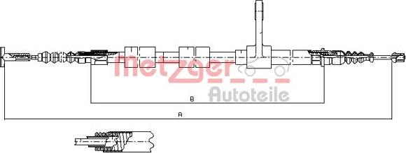 Metzger 251.31 - Тросик, cтояночный тормоз autosila-amz.com