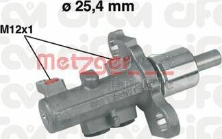 Metzger 202-402 - Главный тормозной цилиндр autosila-amz.com