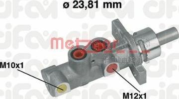 Metzger 202-358 - Главный тормозной цилиндр autosila-amz.com