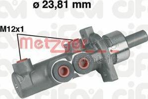 Metzger 202-280 - Главный тормозной цилиндр autosila-amz.com