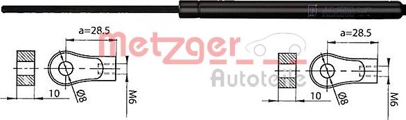 Metzger 2110405 - Газовая пружина, капот autosila-amz.com