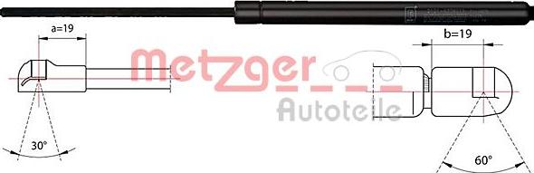 Metzger 2110449 - Газовая пружина, упор autosila-amz.com