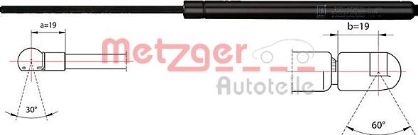 Metzger 2110487 - Газовая пружина, упор autosila-amz.com