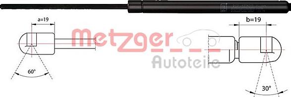 Metzger 2110453 - Газовая пружина, капот autosila-amz.com