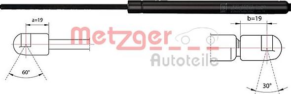 Metzger 2110516 - Газовая пружина, упор autosila-amz.com