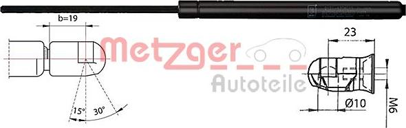 Metzger 2110536 - Газовая пружина, упор autosila-amz.com