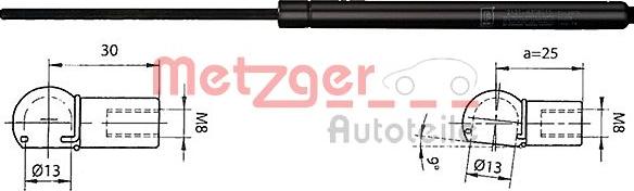 Metzger 2110338 - Газовая пружина, упор autosila-amz.com