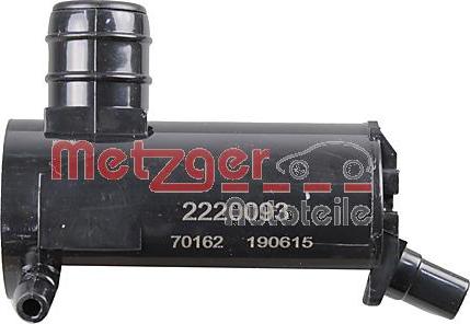 Metzger 2220093 - Водяной насос, система очистки окон autosila-amz.com