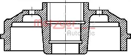 Metzger BT 1004 - Тормозной барабан autosila-amz.com