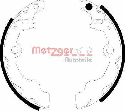 Metzger MG 943 - Комплект тормозных колодок, барабанные autosila-amz.com