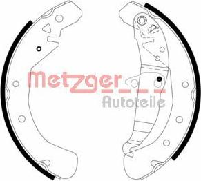 Metzger MG 967 - Комплект тормозных колодок, барабанные autosila-amz.com