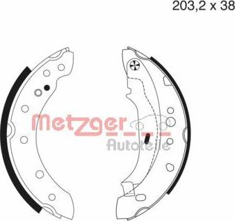 Metzger MG 984 - Комплект тормозных колодок, барабанные autosila-amz.com