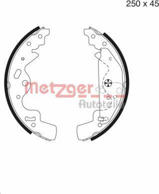 Metzger MG 986 - Комплект тормозных колодок, барабанные autosila-amz.com