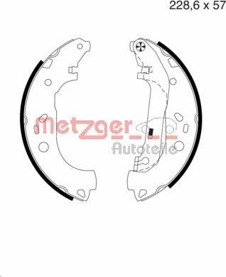 Metzger MG 983 - Комплект тормозных колодок, барабанные autosila-amz.com