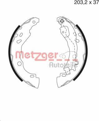 Metzger MG 982 - Комплект тормозных колодок, барабанные autosila-amz.com