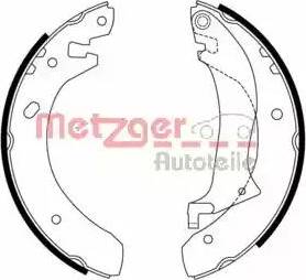 Metzger MG 972 - Комплект тормозных колодок, барабанные autosila-amz.com