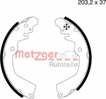 Metzger MG 569 - Комплект тормозных колодок, барабанные autosila-amz.com