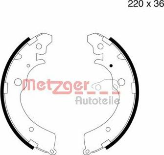 Metzger MG 565 - Комплект тормозных колодок, барабанные autosila-amz.com