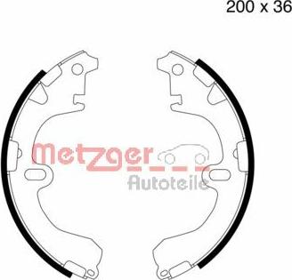 Metzger MG 505 - Комплект тормозных колодок, барабанные autosila-amz.com