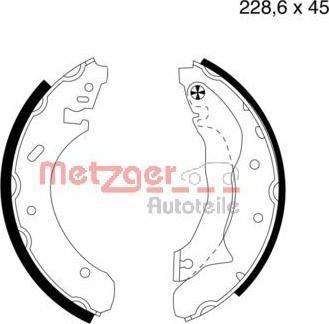 Metzger MG 581 - Комплект тормозных колодок, барабанные autosila-amz.com