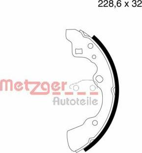 Metzger MG 525 - Комплект тормозных колодок, барабанные autosila-amz.com