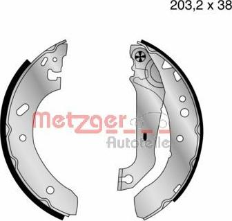 Metzger MG 640 - Комплект тормозных колодок, барабанные autosila-amz.com