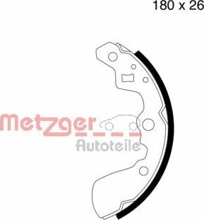 Metzger MG 659 - Комплект тормозных колодок, барабанные autosila-amz.com