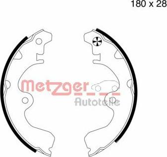 Metzger MG 617 - Комплект тормозных колодок, барабанные autosila-amz.com