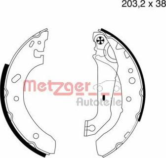 Metzger MG 639 - Комплект тормозных колодок, барабанные autosila-amz.com