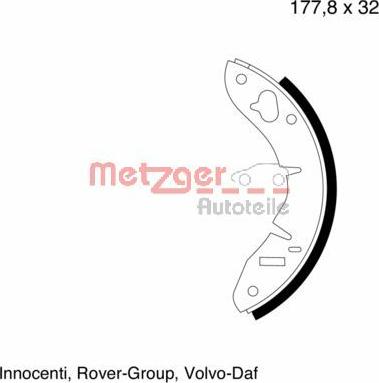 Metzger MG 003 - Комплект тормозных колодок, барабанные autosila-amz.com