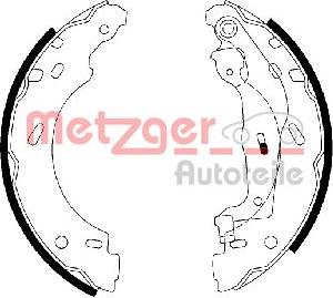 Metzger MG 112 - Комплект тормозных колодок, барабанные autosila-amz.com