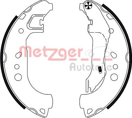 Metzger MG 132 - Комплект тормозных колодок, барабанные autosila-amz.com