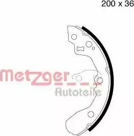 Metzger MG 812 - Комплект тормозных колодок, барабанные autosila-amz.com