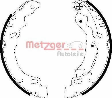 Metzger MG 828 - Комплект тормозных колодок, барабанные autosila-amz.com