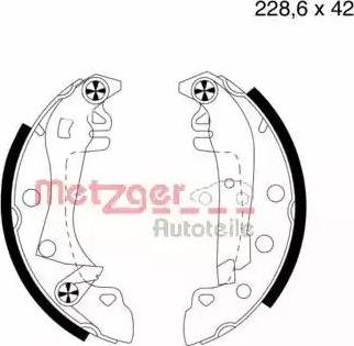 Metzger MG 339 - Комплект тормозных колодок, барабанные autosila-amz.com