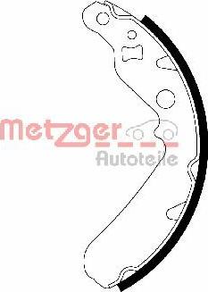 Metzger MG 202 - Комплект тормозных колодок, барабанные autosila-amz.com