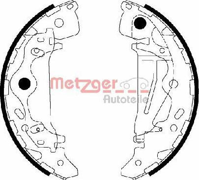Metzger MG 217 - Комплект тормозных колодок, барабанные autosila-amz.com