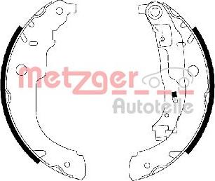 Metzger MG 222 - Комплект тормозных колодок, барабанные autosila-amz.com