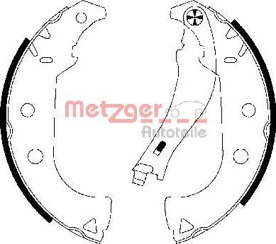 Metzger MG 766 - Комплект тормозных колодок, барабанные autosila-amz.com
