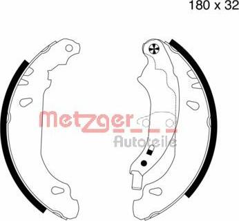 Metzger MG 719 - Комплект тормозных колодок, барабанные autosila-amz.com
