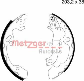 Metzger MG 716 - Комплект тормозных колодок, барабанные autosila-amz.com