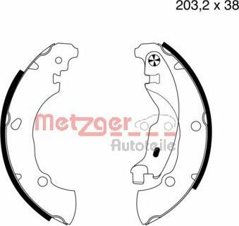 Metzger MG 717 - Комплект тормозных колодок, барабанные autosila-amz.com