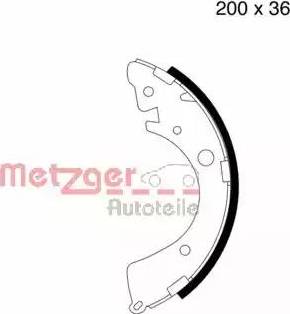 Metzger MG 739 - Комплект тормозных колодок, барабанные autosila-amz.com