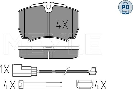 Meyle 025 291 2320-1/PD - Тормозные колодки, дисковые, комплект autosila-amz.com