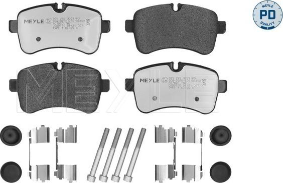 Meyle 025 292 3221/PD - Тормозные колодки, дисковые, комплект autosila-amz.com