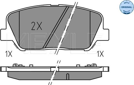 Meyle 025 249 1517 - Тормозные колодки, дисковые, комплект autosila-amz.com