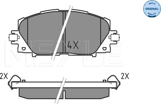 Meyle 025 244 5116 - Тормозные колодки, дисковые, комплект autosila-amz.com