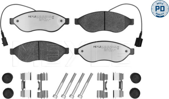 Meyle 025 244 6819-2/PD - Тормозные колодки, дисковые, комплект autosila-amz.com